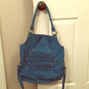 Two way suede tote